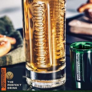 JÄGERMEISTER Liqueur Glass White Stag Logo 0.2l Long Drink